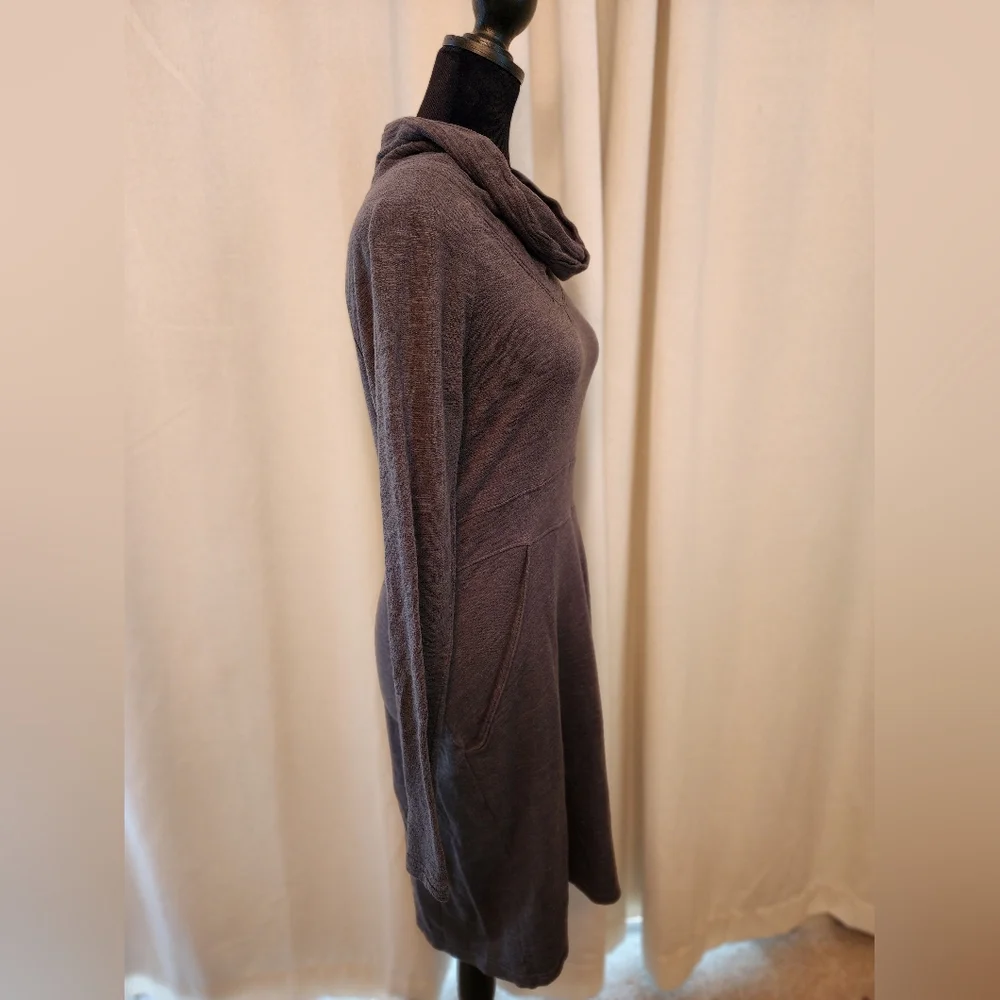 Lucy Cowl Neck Sweatshirt Dress color Grey size S - Picture 2 of 8